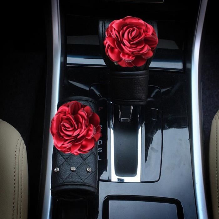 Accessoires d'intérieur de voiture rose vif pour femme, housse de volant en  cristal brillant, garniture intérieure universelle automobile en strass  (coussin d'accoudoir) : : Auto