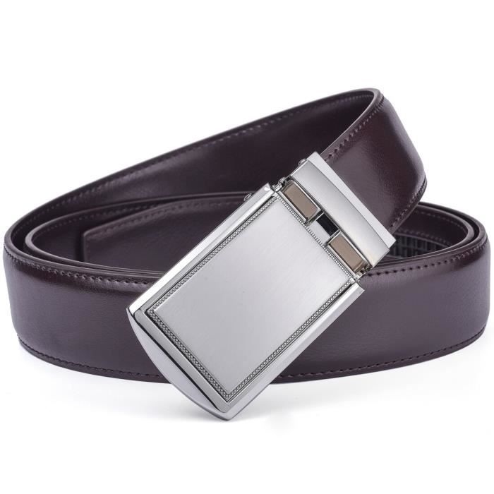 85 cm taille 70cm Cognac 01 Ceinture cliquet en cuir pour