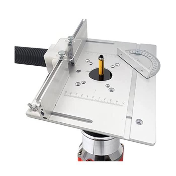 SODIAL-Plaque D'Insertion de Table de Toupie Tables de Toupie en Alliage D'Aluminium Plaque de 