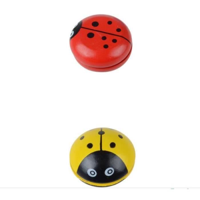 Jouet Yoyo en bois VINGVO - Joli motif de dessin animé - Coeur rose