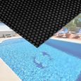 Bâche à bulles 5 x 8 m Noire Couverture de piscine solaire Chauffage 120µ-3