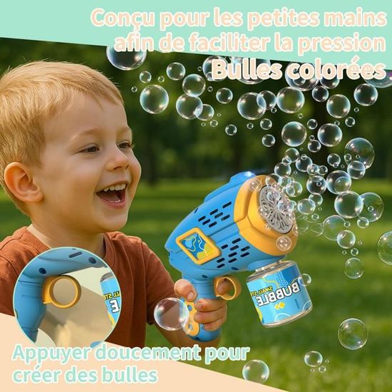 Machine à bulles de savon en forme de pistolet à bulles, 132 trous, souffleur automatique avec jouets légers, cadeau pour la journée des enfants  26