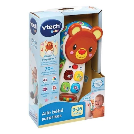 Vtech Baby Jouet Premier Age Allo Bebe Surprises Brun Cdiscount Jeux Jouets