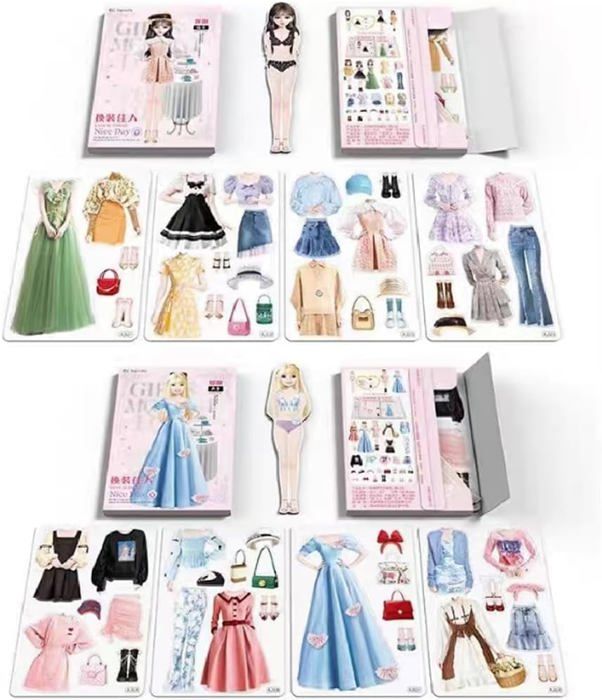 Poupées Magnétiques à Habiller – Jeu De Correspondance De Vêtements Portable, Sans Bavures, Pour Filles Dès 3 Ans