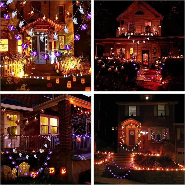 Guirlande Lumineuse Halloween 3 Mètres 20 LED – Fantômes, Citrouilles, Chauves-souris, Pour Intérieur Et Extérieur - 12