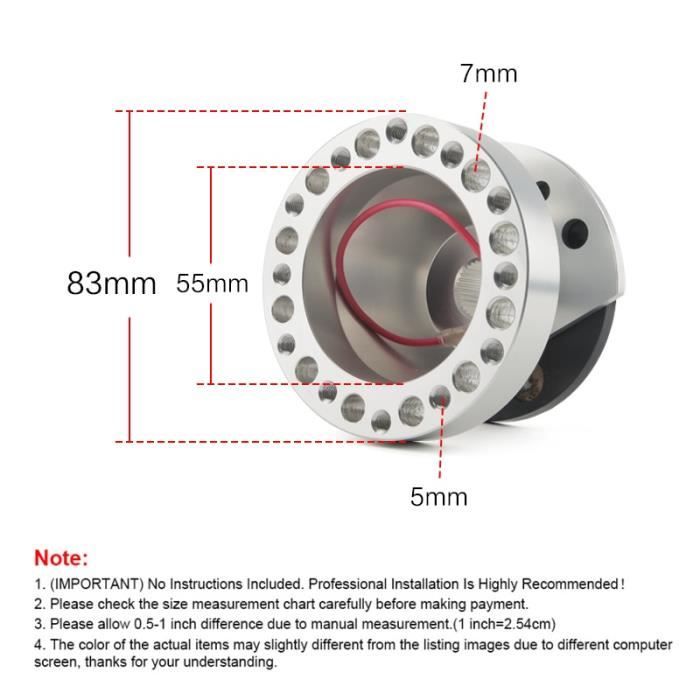 Adaptateur Volant Aluminium 73mm Pour Thrustmaster T500 T300 Momo Sparco