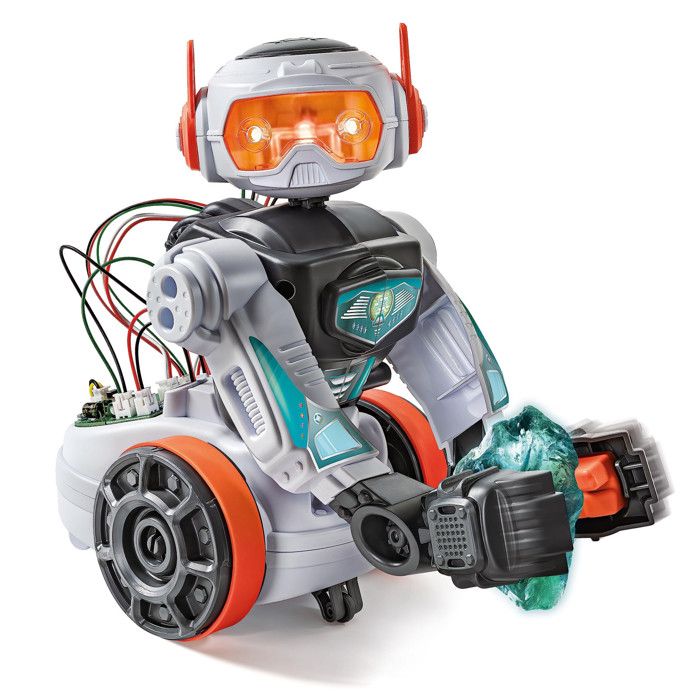 Clementoni Mon Robot 2.0 - Kit De Construction Robotique Pour Enfants Dès 8 Ans, Avec Pièces Électroniques, Moteur, LED, Carte Programmable