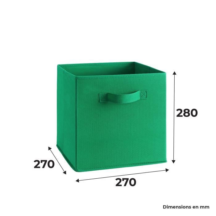 Tiroir de rangement - Tissu - 27x27x28 cm - vert - Cdiscount Maison