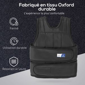 Gilet Lesté Réglable 4-10 Lb - Noir - 6 Fer - Homme/Femme - Neuf