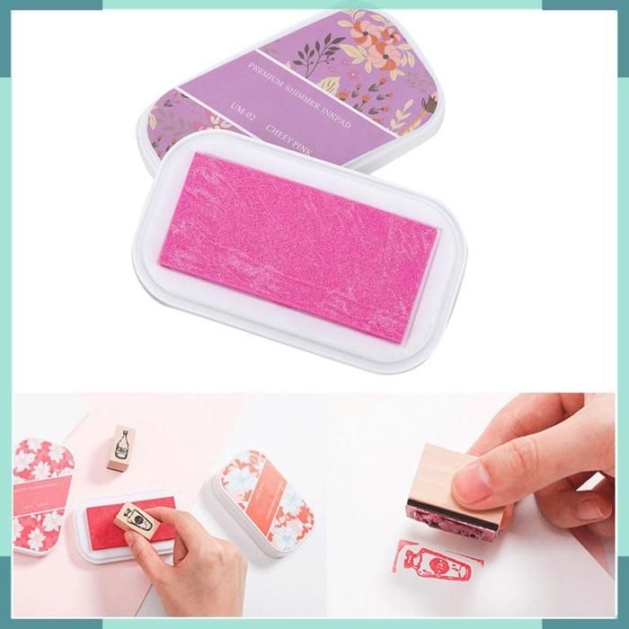 LOOLIPO Mini Tampons Noël – Lot De 32 Tampons En Caoutchouc Et Mousse + 1 Encreur Rouge – Loisir Créatif Enfant – Dès 3 Ans – L740100