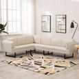 Canapé d'angle moderne-canapé de relaxation scandinave- Canapé de Salon Sofa Confortable-  Crème Tissu★5098-0