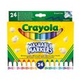Crayola -24 marqueurs lavables, Pointe Maxi, Assortis, pour l'école et Temps Libre, Couleur, 58 ? 6570 - 58-6570-0