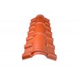 Faîtière PVC pour toiture imitation tuile mini - MCCOVER - L: 104 cm - Terre cuite-0