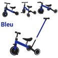 Tricycle bébé évolutif MENGDA - Bleu - 5 en 1 - Siège et poignée réglables-0