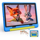 HAUTSTORE Tablette Enfants 10 Pouces, Android Tablette pour Enfants Éducative avec Contrôle Parental, 20Go+64Go, WiFi 6, BT5.0, 5000mAh
