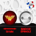 BRAND Badge à épingle 38 mm Logo Super Héros Wonder Woman 0021
