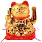LA CHINEUSE MANEKI NEKO JAPONAIS GOLD - Porte Bonheur - Bras Mobile