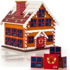 Spielwerk® Calendrier de l'Avent en bois réutilisable 'Maison en Pain d'épices' 24 tiroirs à remplir individuel Déco Noël intérieur