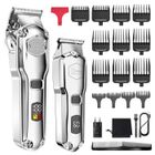 Hatteker Tondeuse à cheveux et barbe pour homme - IPX7 - Lame en T - Tondeuse professionnelle rechargeable par USB (argen)