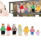 VINGVO Figurines de poupée de famille pin miniature personnes jouets ornement accessoire de maison de poupée éducatif DQ FRANCE