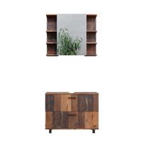 Vicco Armoire De Toilette Fynn Blanche 80x64 Cm - Meuble Miroir Salle De Bain Avec Rangement Optimisé