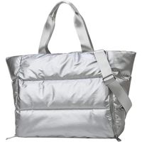 Sac de sport, sac de sport fourre-tout en nylon, imperméable sac de nuit, sac léger pour le camping de golf, argent