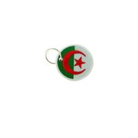 Porte cle cles clef brode patch ecusson cocarde drapeau algerie algerien