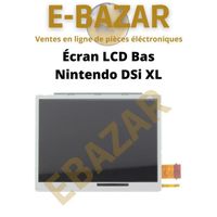 Ecran LCD inférieur compatible Nintendo DSi XL - EBAZAR - Noir - 256 x 192 pixels - 5 niveaux de rétro-éclairage
