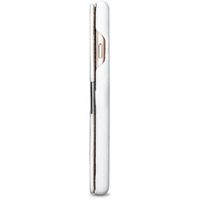 Étui de protection en cuir pour Apple iPhone 5/5S et iPhone 6 avec ouverture latérale,blanc,cuir lisse,ICARER