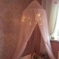 moustiquaire de lit princesse rêve filets 7 couche maille robe tente suspendus dôme rose 60 * 240cm