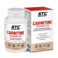 STC NUTRITION - Carnitine Complex - Action brûle-graisses - Active thermogénèse - 1500 mg L-Carnitine + Thé Vert - Vegan - Cure 30j