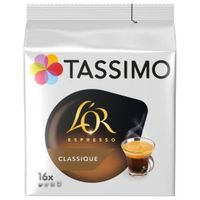 TASSIMO - L'OR café Espresso Classique Compatibles Tassimo - paquet de 16 dosettes