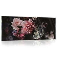Impression sur verre acrylique Image tableau 125x50 Floral Fleurs Pierres