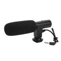 YOSOO microphone d'interview Microphone à Condensateur, Microphone D'appareil Photo Très Sensible Microphone optique pour