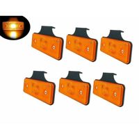 6 Feux De Gabarit Latéraux LED Rouges - 12V/24V - Pour Remorque, Camion, Camping-car, Tracteur