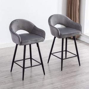 ENSEMBLE TABOURETS DE bar pivotant repose-pieds dossier couleurs au choix EUR 94,63 - FR