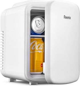 FOHERE Mini Frigo 5L Portatile Con Presa USB, 220V CA E 12V - Silenzioso E Compatto - Foto 3