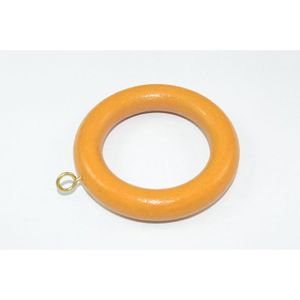 Lot De 5 Anneaux En Bois Naturel 55mm - Pour Rideaux Et Bricolage