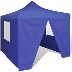 TONNELLE - BARNUM Tonnelles de camping vidaXL Tente Pliable Bleu avec 4 Parois Tonnelle Pavillon Tente de Réception 326193