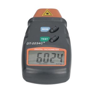 Oumefar Tachymètre LCD Tachymètre LCD Tachymètre à Distance Automatique 18 mm Laser/Contact tachymètre SM6236E pour mesurer la Longueur du câble de Corde 