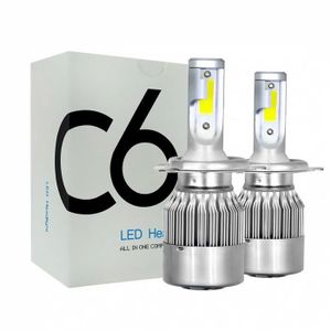 Ampoule phare - feu Paire d'ampoules LED H4 C6 pour phares de voiture 