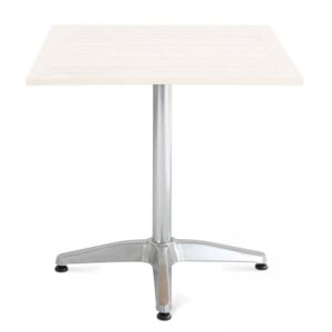 TABLE DE JARDIN  Pied en aluminium pour table - OVIALA - Rond - Gris - Meuble de jardin