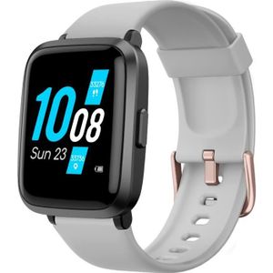 Montre connectée sport YAMAY Montre Connectée Homme Femmes Tensiomètre Oxymètre Smartwatch Cardiofrequencemetre Montre Sport Etanche Gris pour Android iOS