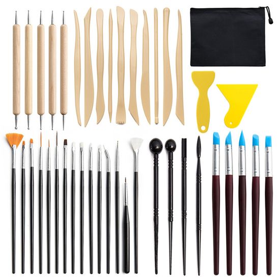 DIYEAH 6 Pièces Lot Outils De Sculpture Argile Acier Inoxydable Double
