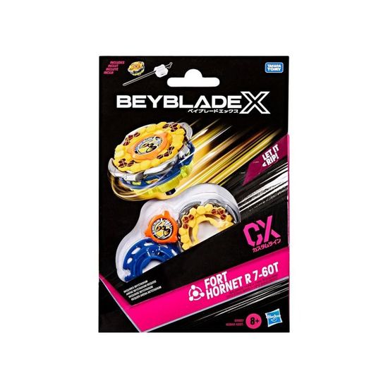 Starter Pack Beyblade X – Courage Dran S 6-60V – Toupie Attaque + Lanceur + Carte – Système Propulsion X – Dès 8 Ans