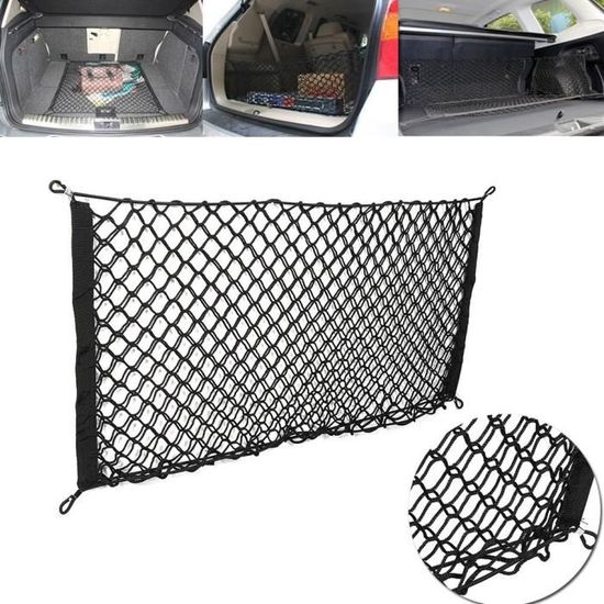 OTUAYAUTO Filet De Rangement Pour Coffre De Voiture - Filet Élastique Flexible En Nylon Pour Bagages, Parfait Pour SUV, Berlines Et Camionnettes