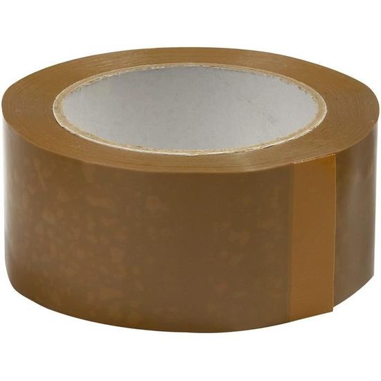 Set 6 Pezzi Nastro Adesivo Avana Rotolo 4.8cm X 30 M Da Imballaggio