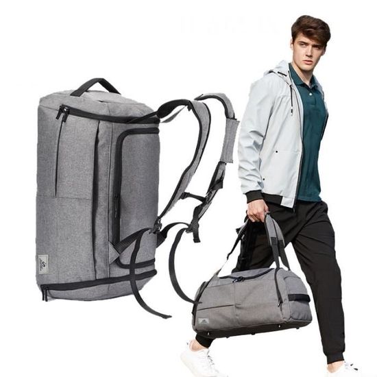 Sac De Voyage 39L Avec Compartiment à Chaussures - Pour Week-end, Sport, Cabine - Beige, Bandoulière Réglable - 6