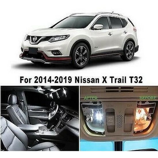 Nissan X Trail T32 pack LED ampoules eclairage interieur Blanc Xenon 6000K 11pcs