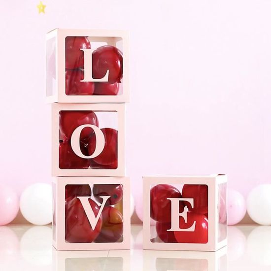 Anniversaire Surprise Mariage Confession Fete Ballon Cadeau Boite Sans Ballons Rose2 Cdiscount Maison